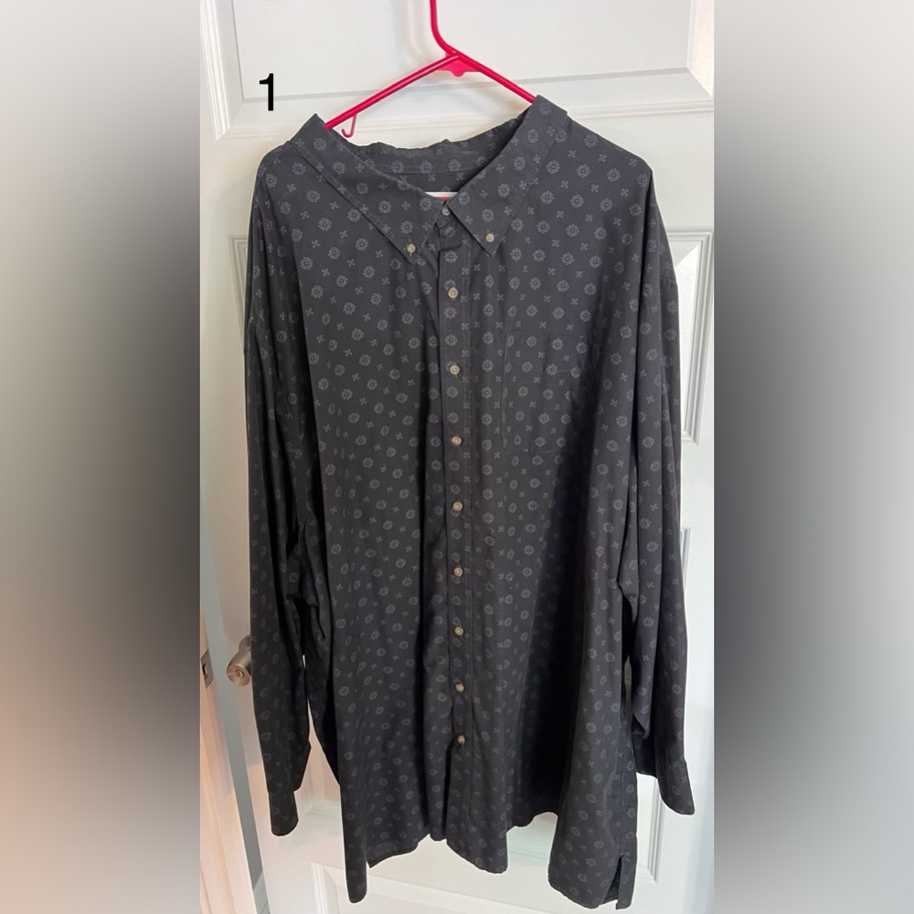 (7) Harbor Bay Easy Care long sleeve button down shirts in 6XLT